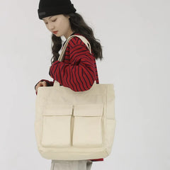 Large Capacity Soft Denim Shoulder Bag for Travel