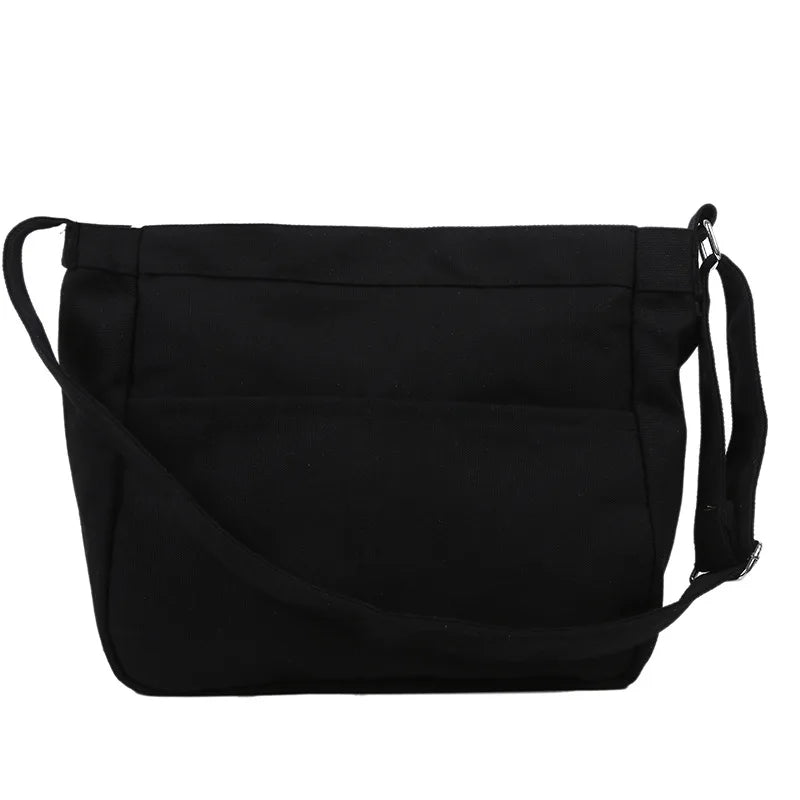 Large Capacity Canvas Shoulder Bag Women School Bag