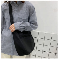 Large Capacity Canvas Shoulder Bag Women School Bag