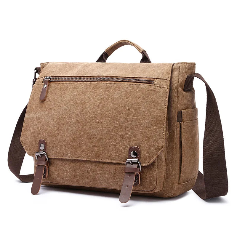 Large Capacity Vintage Canvas Briefcase Men Messenger Bags
