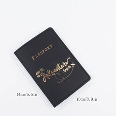 Lover Couple Passport Cover Hot Stamping Plane Women Men Travel Wedding