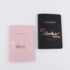 Lover Couple Passport Cover Hot Stamping Plane Women Men Travel Wedding