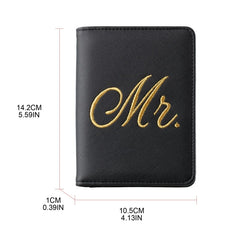 Mr and Mrs Passport Cover Set