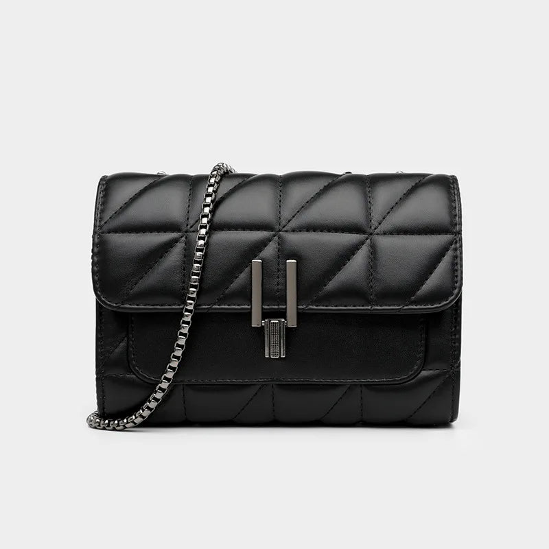 Leather Chain Crossbody Bags for Women Handbags Shoulder Bags