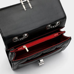 Leather Chain Crossbody Bags for Women Handbags Shoulder Bags