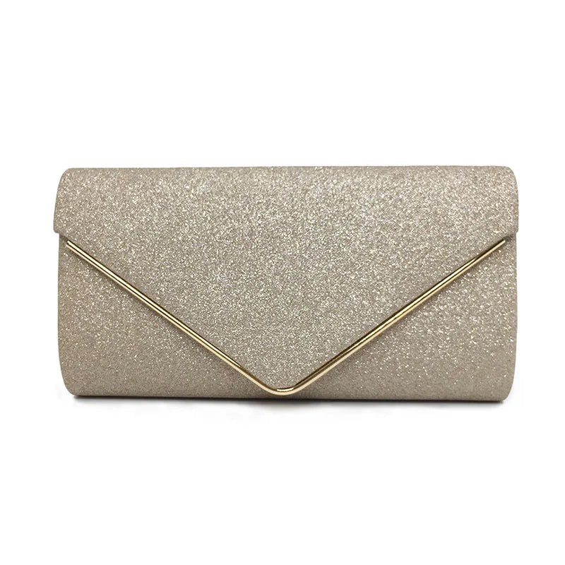 Glitter Envelope Clutch Evening Bag Vintage Wedding Handbag