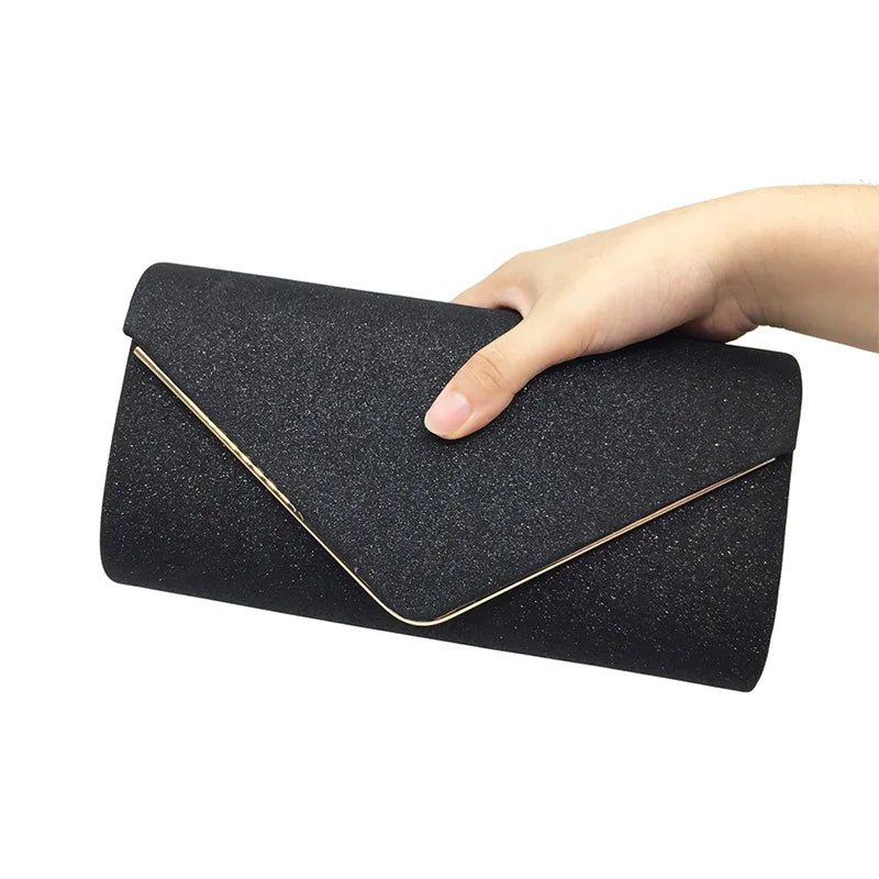 Glitter Envelope Clutch Evening Bag Vintage Wedding Handbag