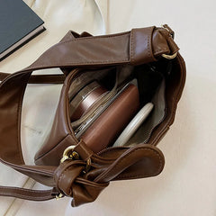 Women Silver Armpit Bags Handbags Style Fold Cloud Underarm Bag