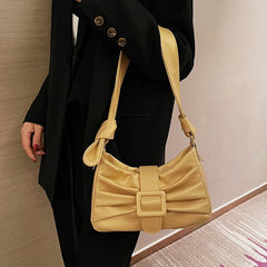 Women Silver Armpit Bags Handbags Style Fold Cloud Underarm Bag