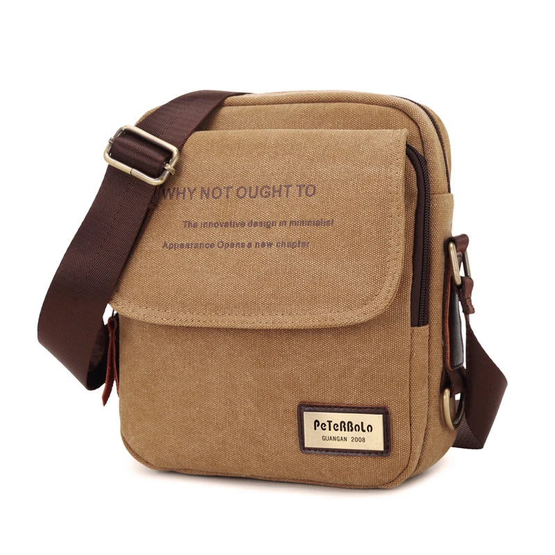 Men Canvas Messenger Bag Vintage Shoulder Bags High Casual Small Bags