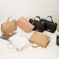 Lingge Embroidery Messenger Bag for Women Chain Shoulder Bags