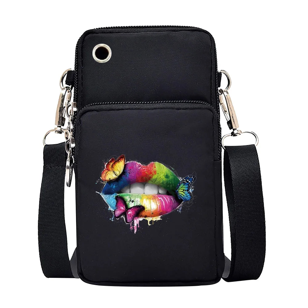 Mini Phone Bag Wallet Shoulder Bags Mouth Pattern