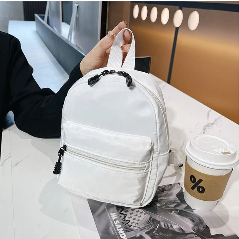 Mini Nylon Women Backpack Small School Bags Rucksack for Teen Girls