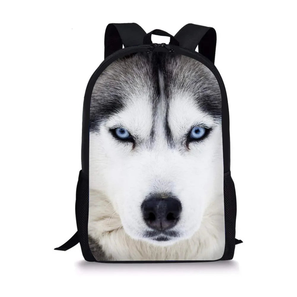 3D Cartoon School Bag For Gilrs Boys Wolf Pattern Backpack Children School Bags
