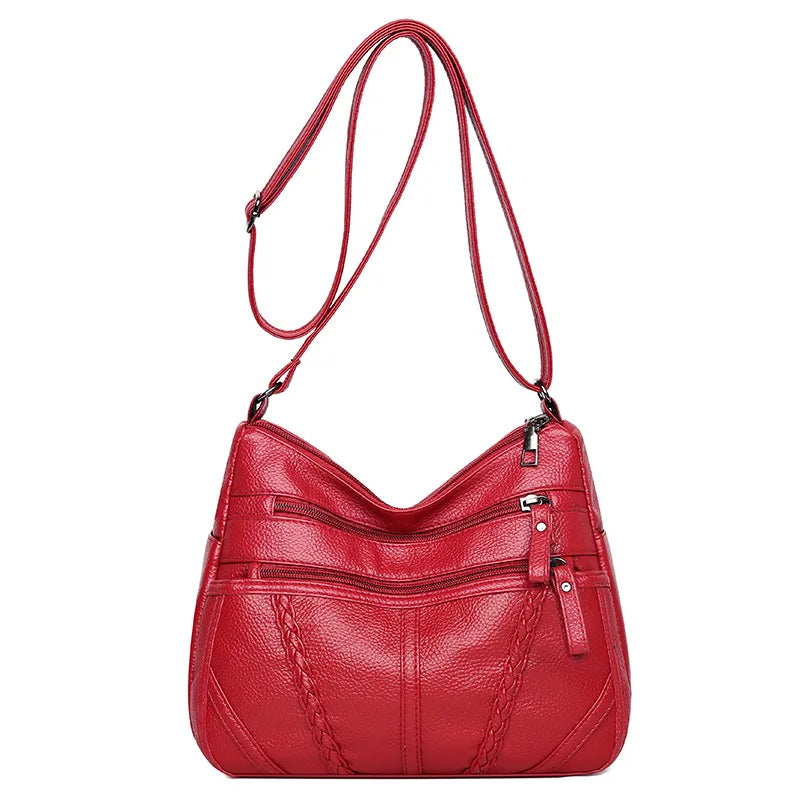 Vintage Leather Crossbody Bag Women | Shoulder Purse