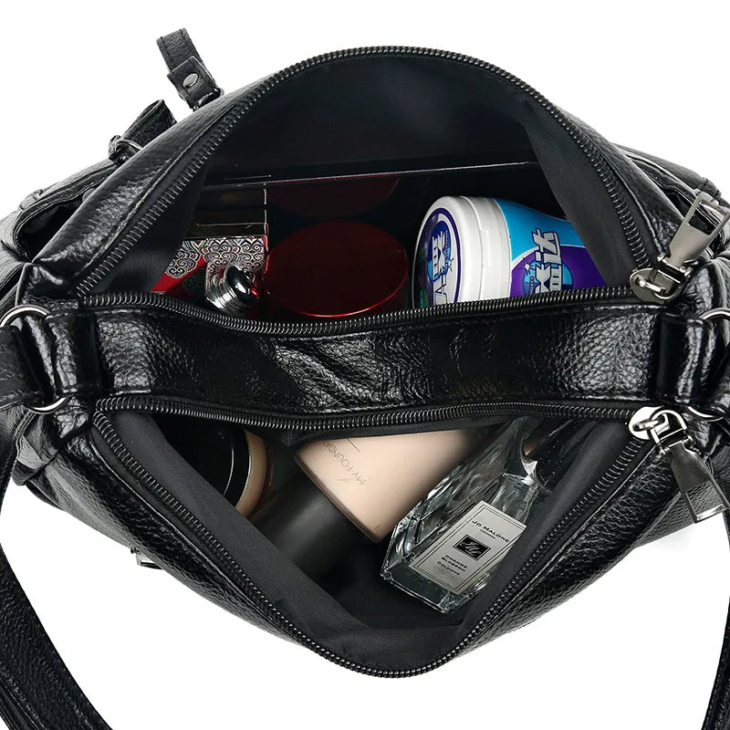 Vintage Leather Crossbody Bag Women | Shoulder Purse