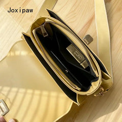 Soft Leather Crossbody Bag for Women, Casual Flap Messenger Bag