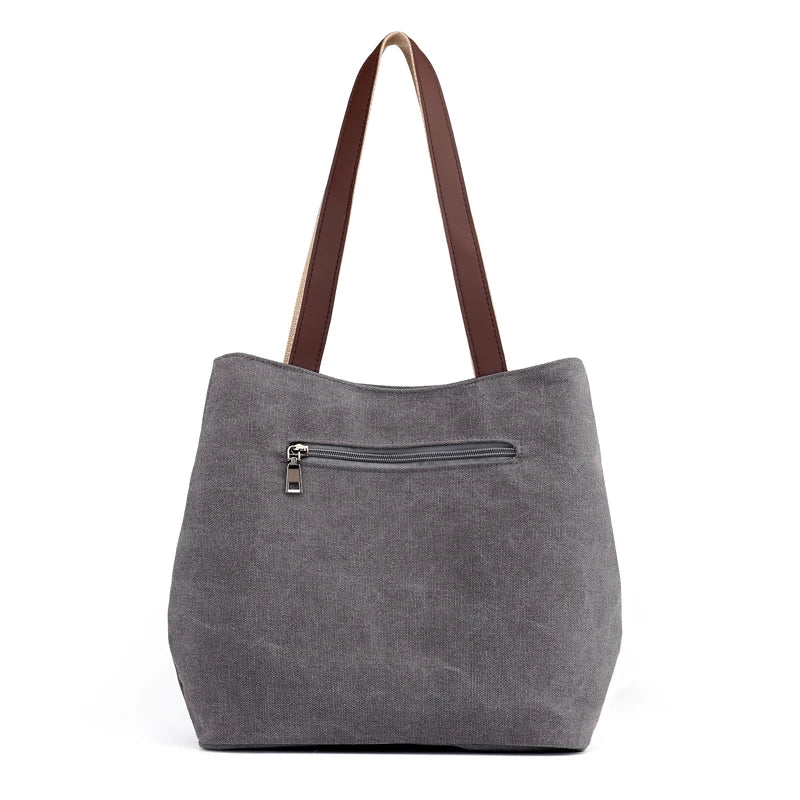 Casual Canvas Tote Shoulder Bag for Women