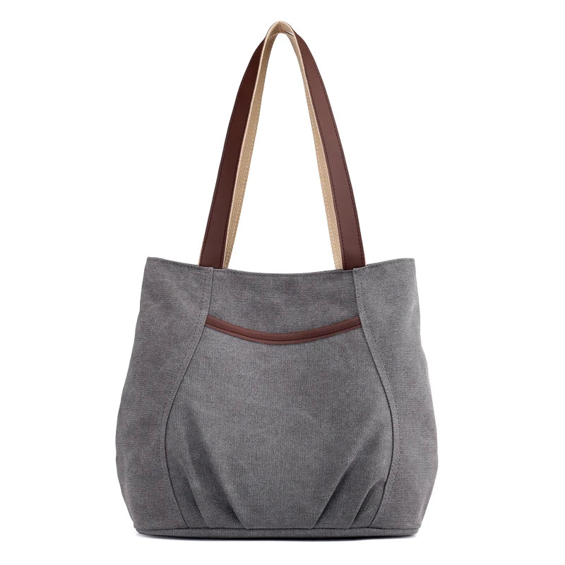 Casual Canvas Tote Shoulder Bag for Women