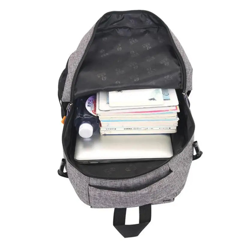 Canvas Backpack School Bag Teenage Girls Unisex Laptop Travel Bag