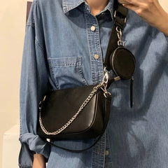 Retro Chain Small Bag Messenger Wild Hong Kong Style Women's Bag