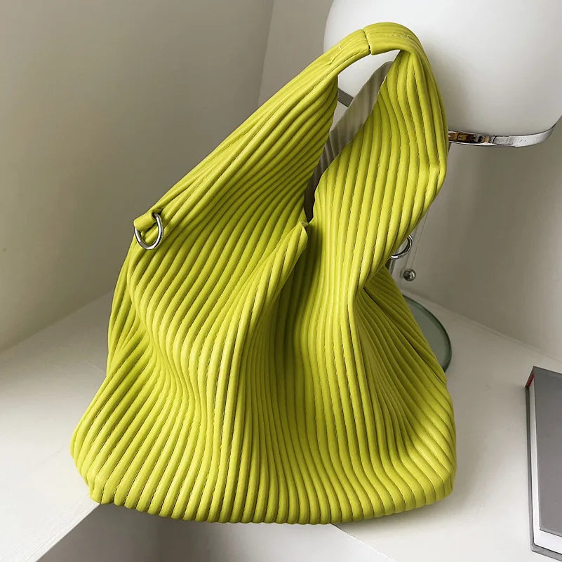 Chic Leather Bucket Shoulder Bag Crossbody Purse