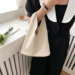 Chic Leather Bucket Shoulder Bag Crossbody Purse