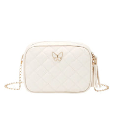 Butterfly Messenger Bag Small Square Leather Women Handbag