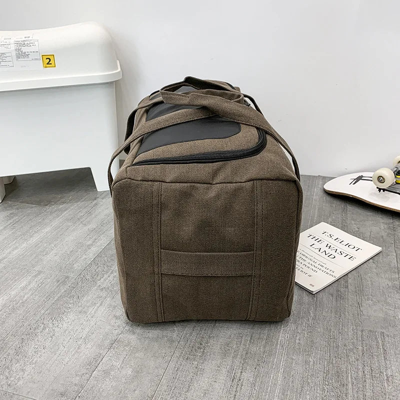 Durable Canvas Travel Bag Men Handbag Outdoor Sports Backpack