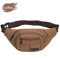 Canvas Waist Bag Vintage Leisure Canvas Bag Running Cycling
