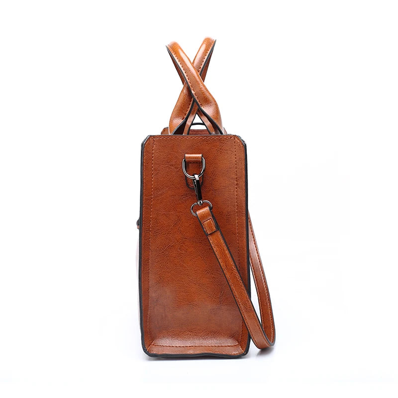 Large Capacity Tote Women Handbags Aged Look Shoulder Bag