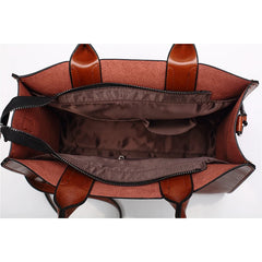 Large Capacity Tote Women Handbags Aged Look Shoulder Bag