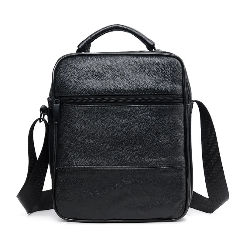 Men's Leather Mini Crossbody Bag Small Messenger Handbag