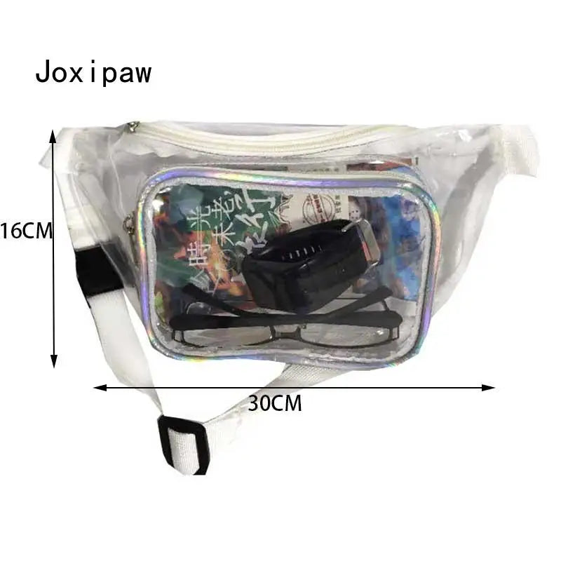 Outdoor Sports Fanny Pack for Women PVC Waist Pack