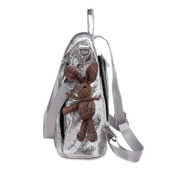 Casual Women Backpacks PU Leather Anti-Theft Backpack Girls School Shoulder Bag