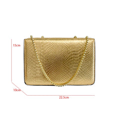 Crocodile Pattern Shoulder Bag Chain Messenger Bag Girls Handbag