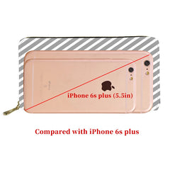 Custom Photo PU Leather Zipper Long Wallet Clutch Bag