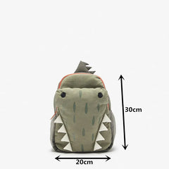 3D Green Cartoon Backpack for Kids