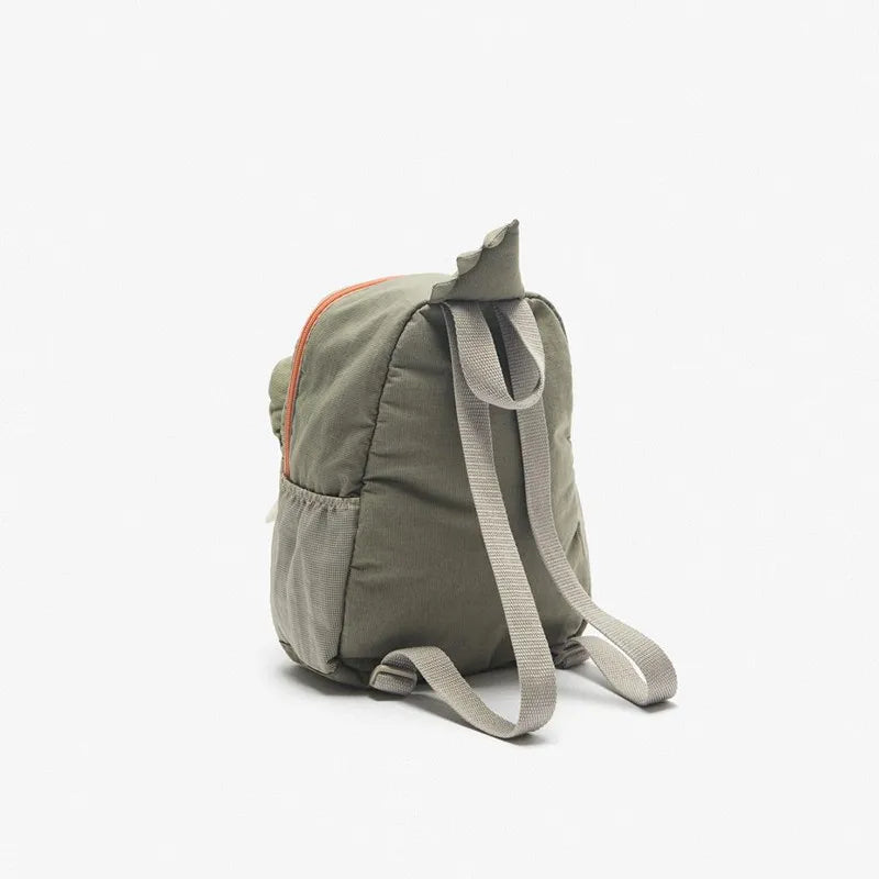 3D Green Cartoon Backpack for Kids