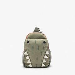 3D Green Cartoon Backpack for Kids