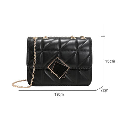 Messenger Women's Bag PU Leather Shoulder Bag Handbag Small Square