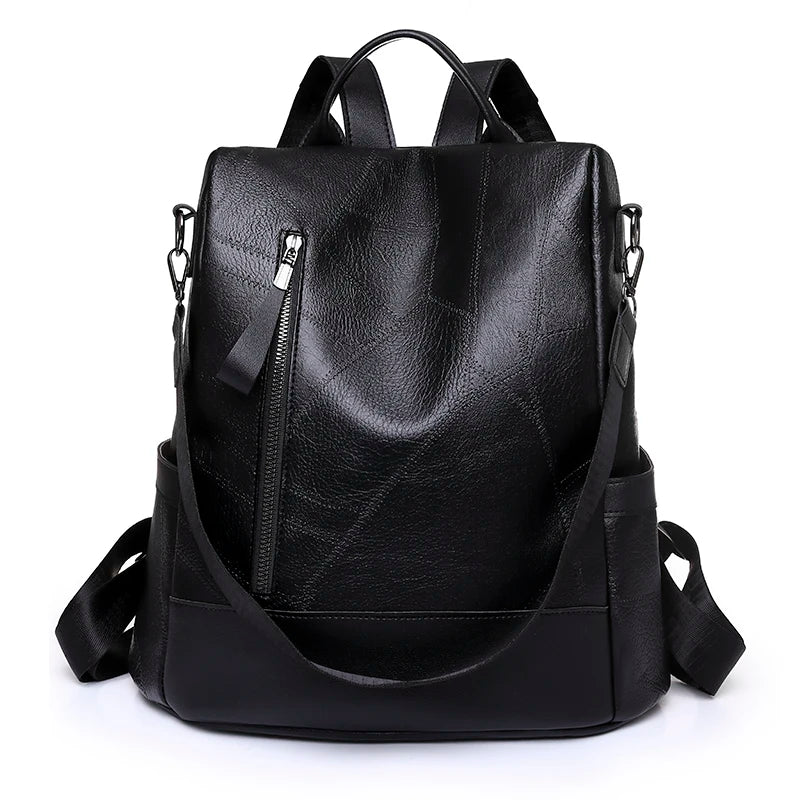 Women Soft Leather Backpack Large Capacity School Bags for Girls