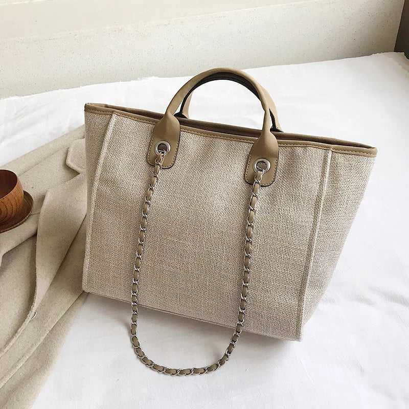 European/American Bucket Bag Chain Tote High Capacity