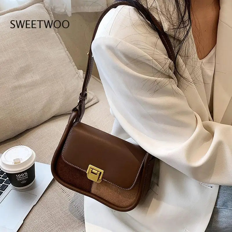 Solid Pu Leather Female Shoulder Bag Ladies Handbags