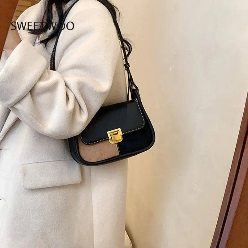 Solid Pu Leather Female Shoulder Bag Ladies Handbags