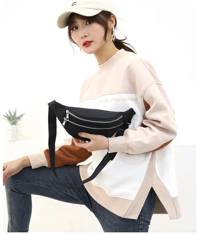 Women's Waterproof Waist Bag Fanny Pack Travel Crossbody Chest Bag