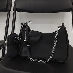 Nylon Chains Crossbody Bag Large Capacity Messenger Bag