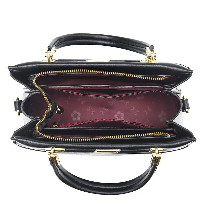 Retro Embroidery Shoulder Bag Large Capacity PU