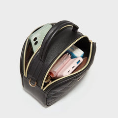 Women's Plaid Embroidered Crossbody Bag Small Messenger Shoulder Purse