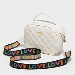 Women's Plaid Embroidered Crossbody Bag Small Messenger Shoulder Purse